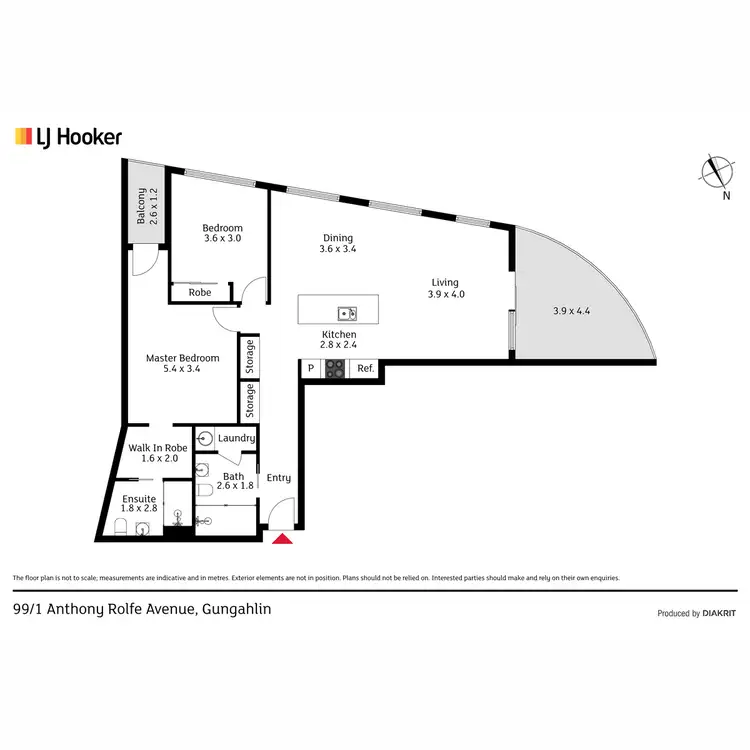 Floorplan of Homely apartment listing, 99/1 Anthony Rolfe Avenue, Gungahlin ACT 2912