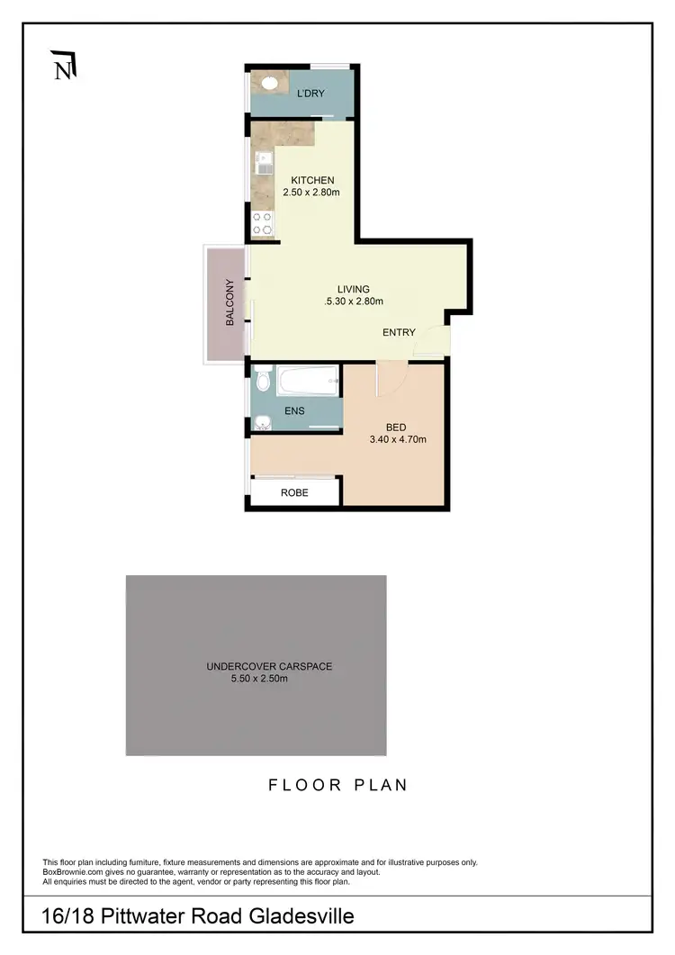 Floorplan of Homely unit listing, 16/18 Pittwater Road, Gladesville NSW 2111