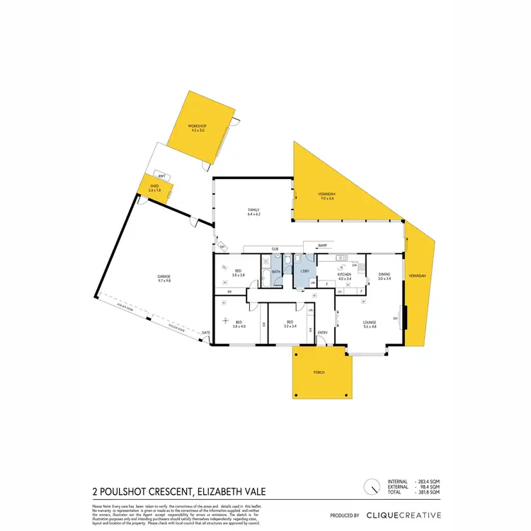 Floorplan of Homely house listing, 2 Poulshot Crescent, Elizabeth Vale SA 5112