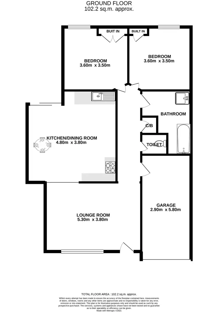 Floorplan of Homely unit listing, Unit 1/8 Sports Avenue, Cessnock NSW 2325