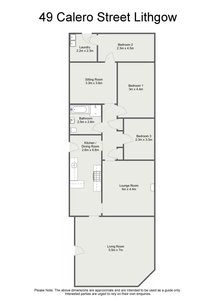 Floorplan of Homely house listing, 49 Calero Street, Lithgow NSW 2790