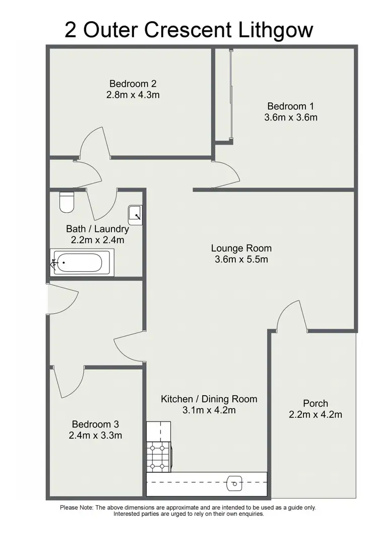 Floorplan of Homely house listing, 2 Outer Crescent, Lithgow NSW 2790