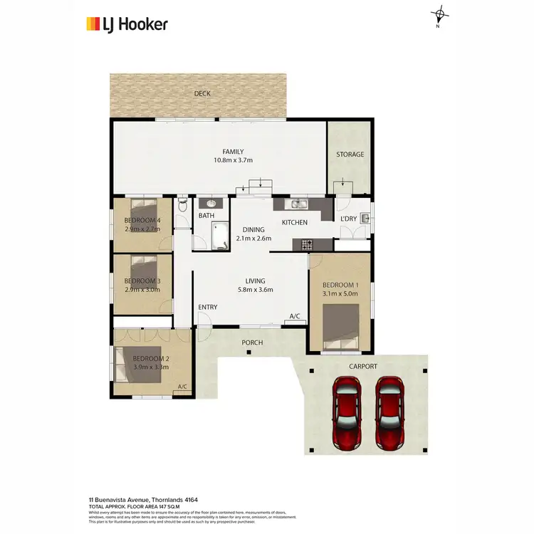 Floorplan of Homely house listing, 11 Buenavista Avenue, Thornlands QLD 4164