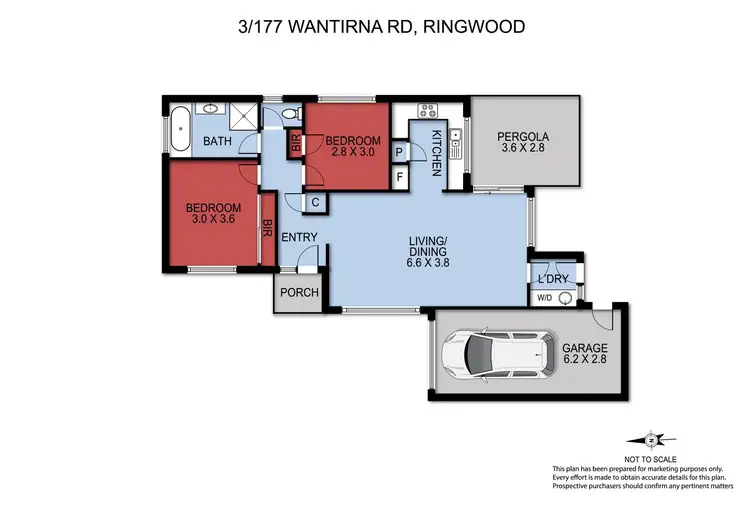 Floorplan of Homely unit listing, 3/177 Wantirna Road, Ringwood VIC 3134