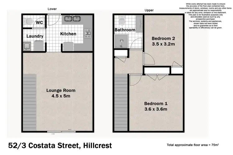 Floorplan of Homely townhouse listing, 52/3 Costata Street, Hillcrest QLD 4118