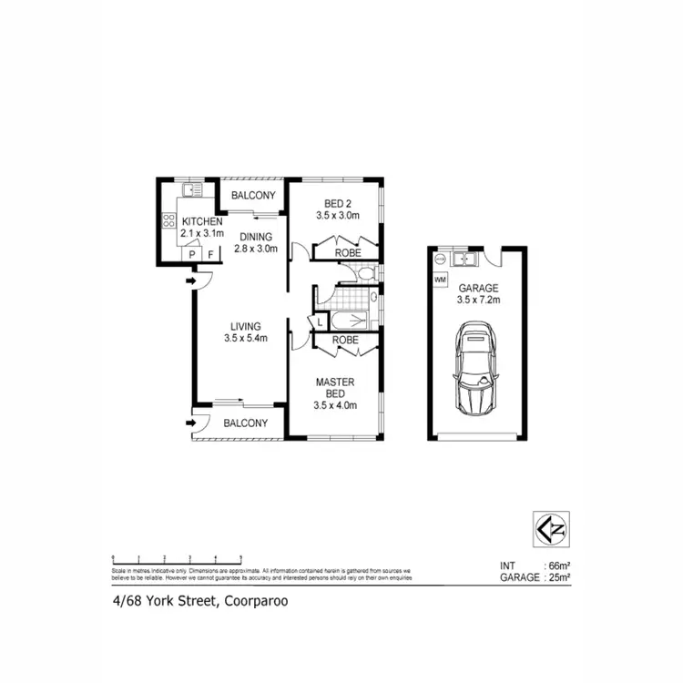 Floorplan of Homely unit listing, 4/68 York Street, Coorparoo QLD 4151