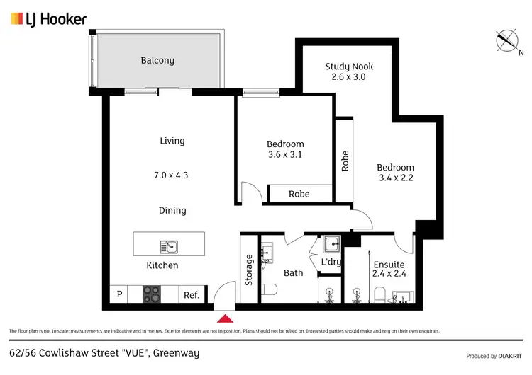 Floorplan of Homely apartment listing, 62/58 Cowlishaw Street, Greenway ACT 2900