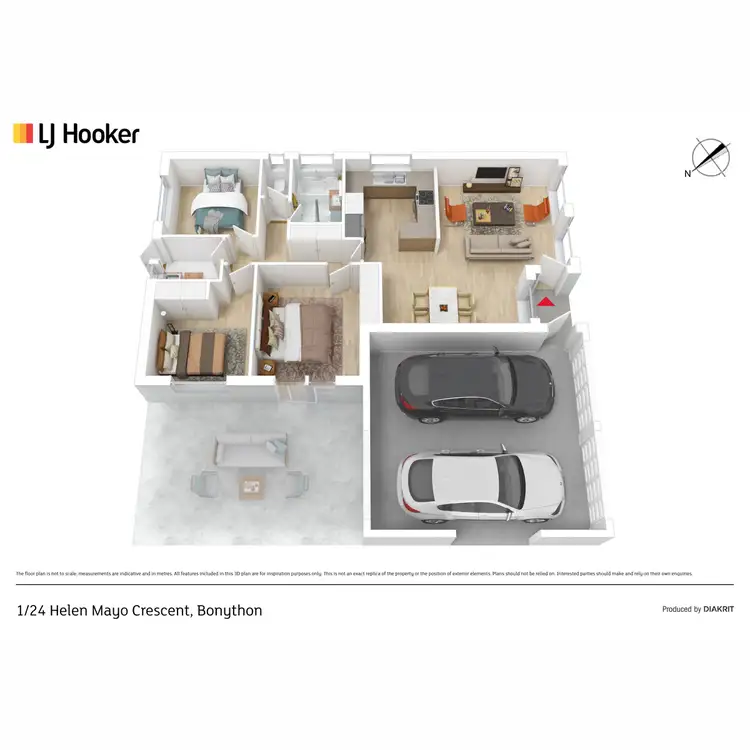 Floorplan of Homely semi-detached listing, 1/24 Helen Mayo Crescent, Bonython ACT 2905