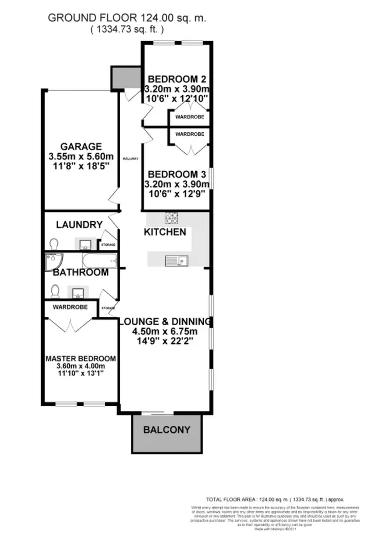 Floorplan of Homely unit listing, Unit 1/21 Alfred Street, Cessnock NSW 2325