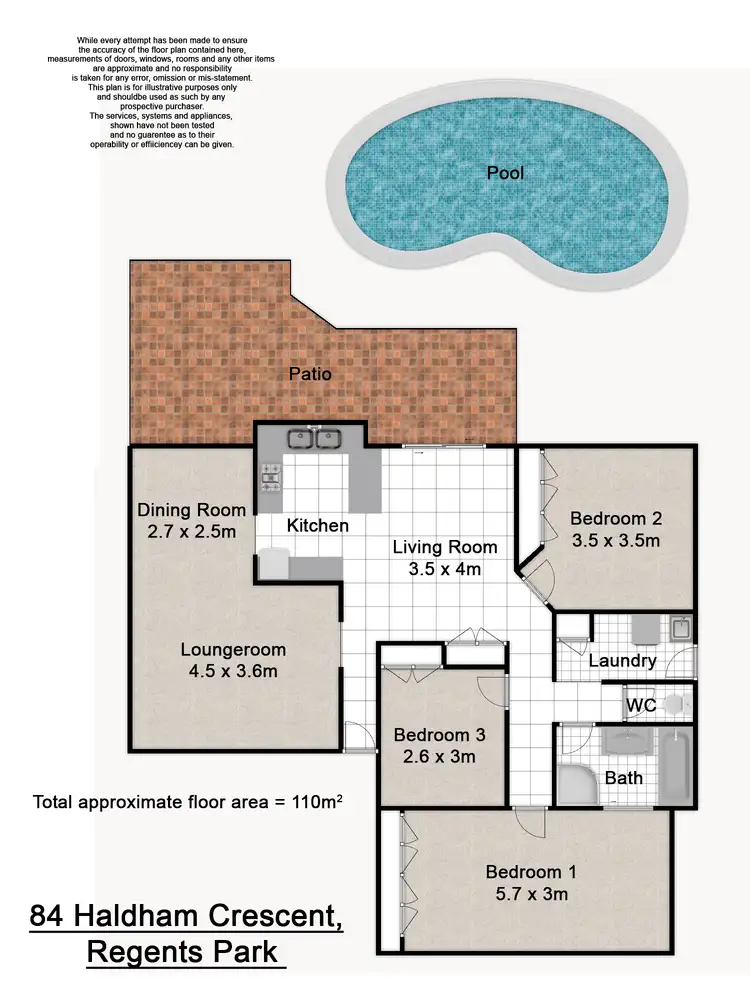 Floorplan of Homely house listing, 84 Haldham Crescent, Regents Park QLD 4118
