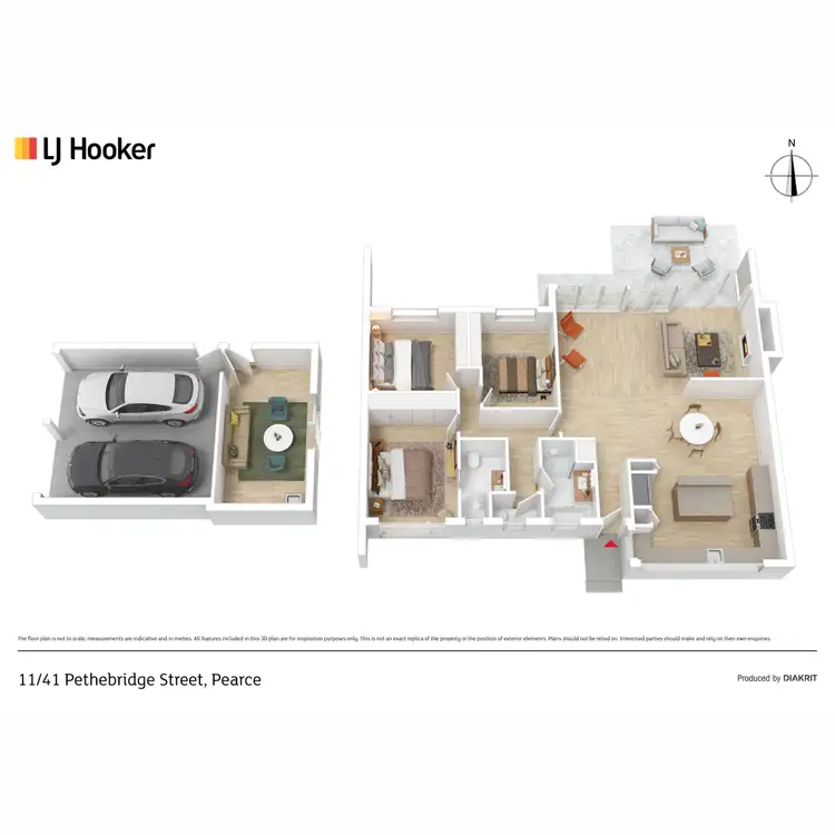 Floorplan of Homely townhouse listing, 11/41 Pethebridge Street, Pearce ACT 2607