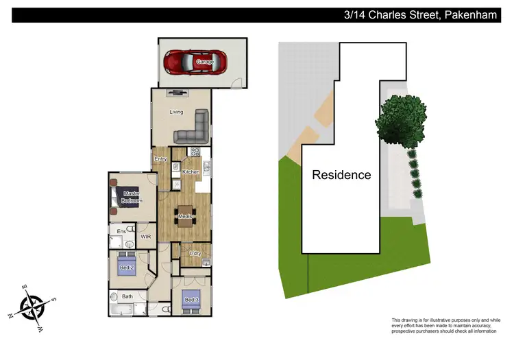 Floorplan of Homely unit listing, 3/14 Charles Street, Pakenham VIC 3810