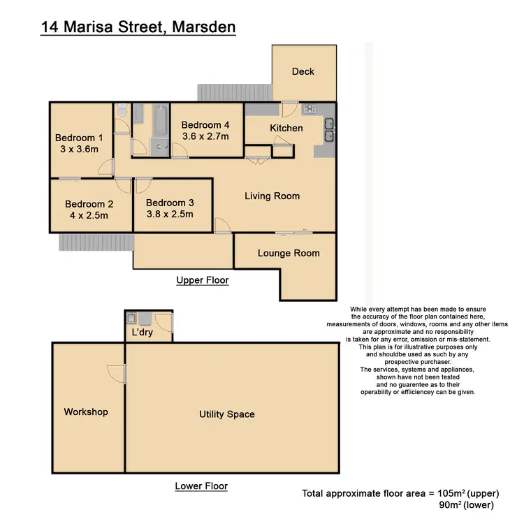 Floorplan of Homely house listing, 14 Marisa Street, Marsden QLD 4132