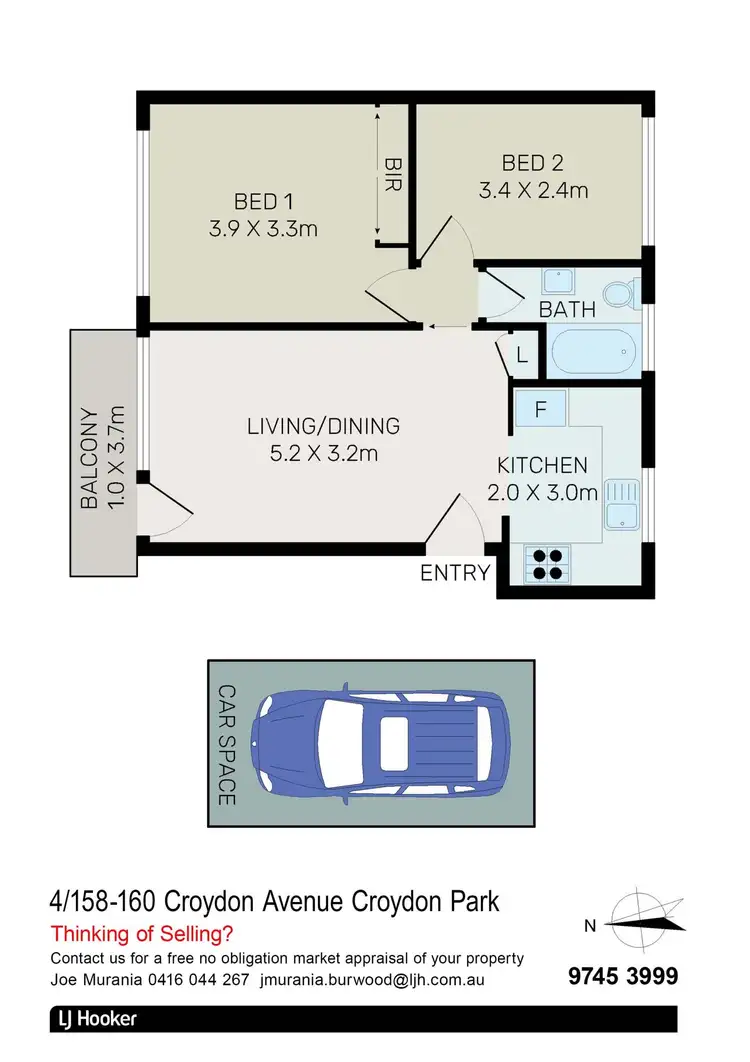 Floorplan of Homely unit listing, 4/158-160 Croydon Avenue, Croydon Park NSW 2133