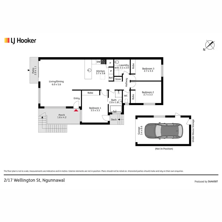 Floorplan of Homely townhouse listing, 2/17 Wellington Street, Ngunnawal ACT 2913