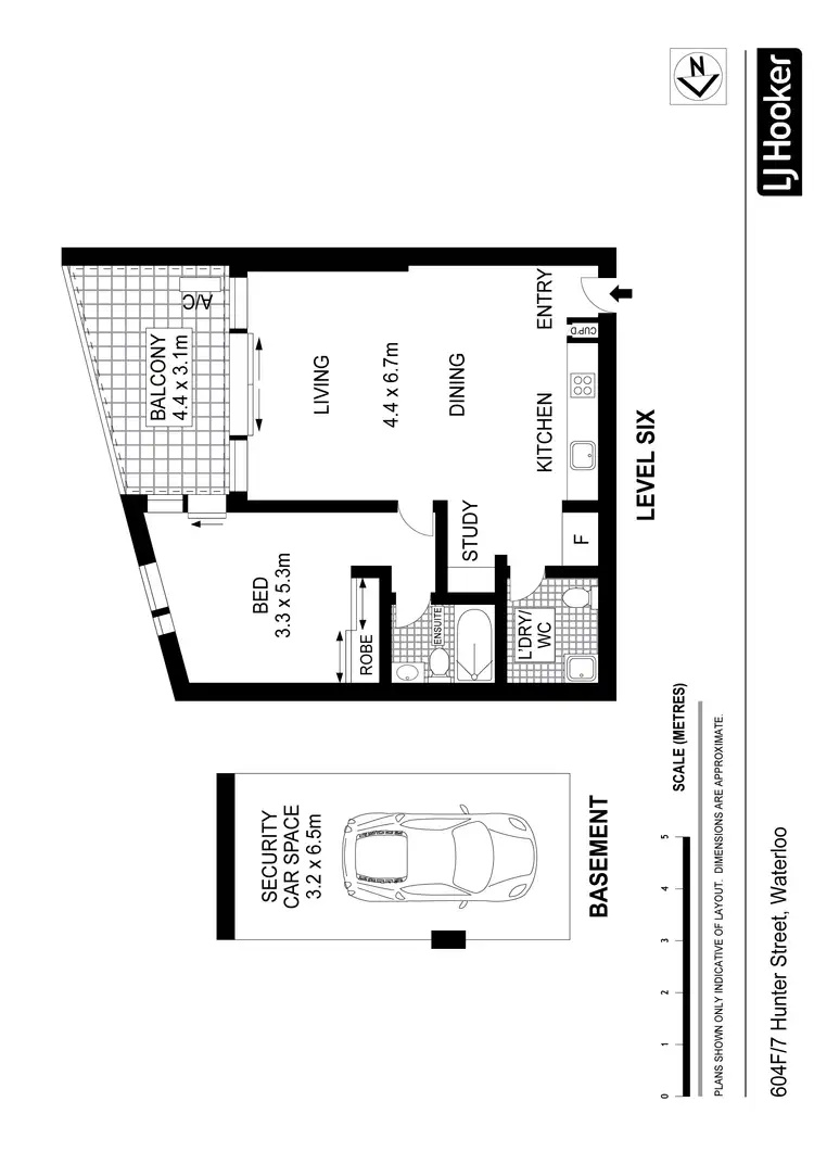 Floorplan of Homely apartment listing, F604/7 Hunter Street, Waterloo NSW 2017