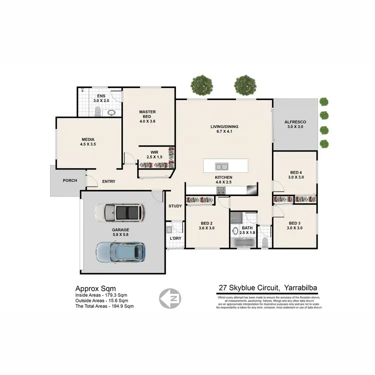 Floorplan of Homely house listing, 27 Skyblue Circuit, Yarrabilba QLD 4207