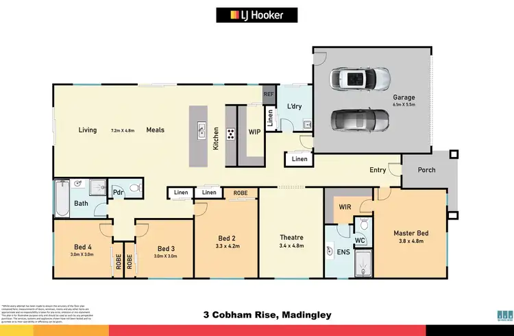 Floorplan of Homely house listing, 3 Cobham Rise, Maddingley VIC 3340