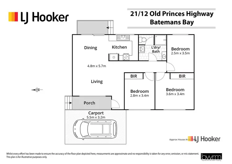Floorplan of Homely townhouse listing, 21/12 Old Princes Highway, Batemans Bay NSW 2536
