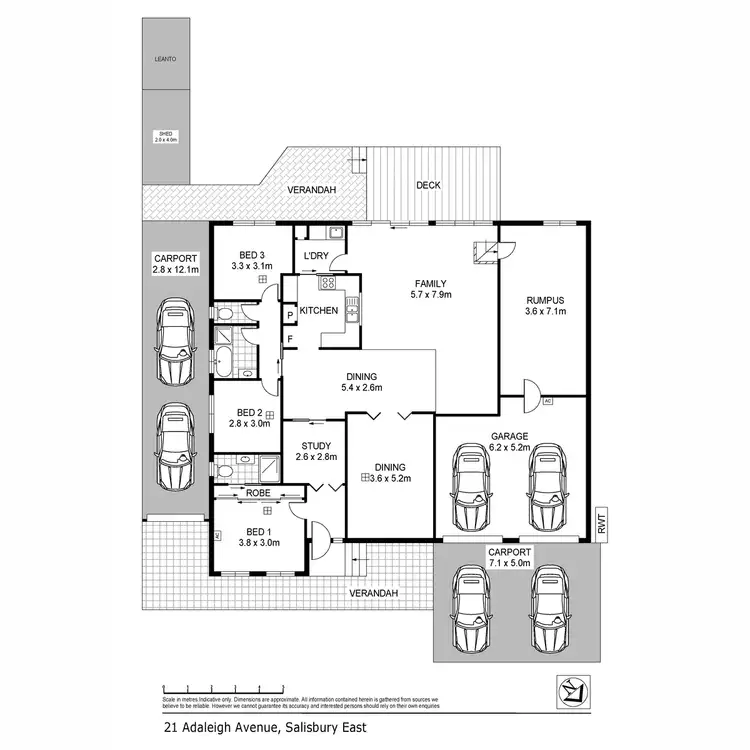 Floorplan of Homely house listing, 21 Adaleigh Avenue, Salisbury East SA 5109