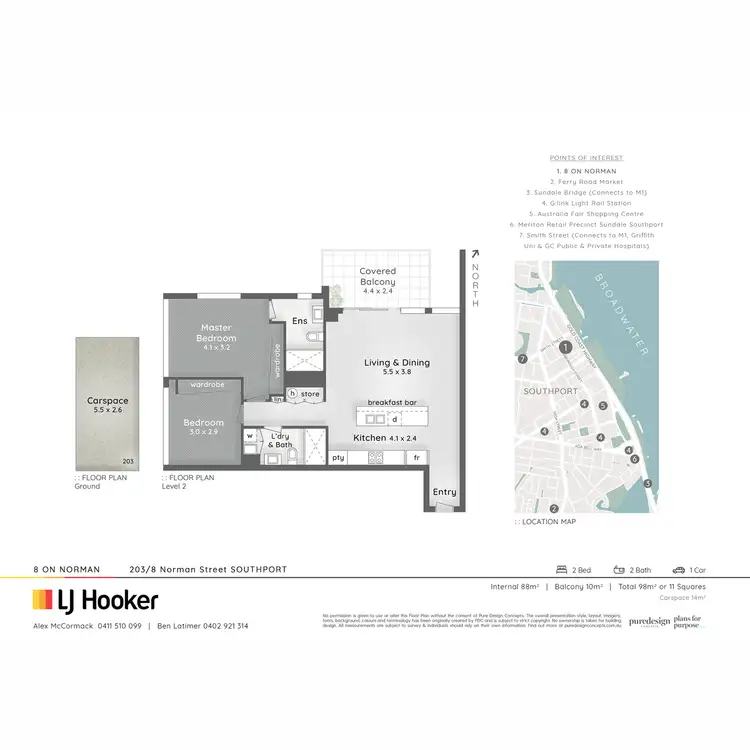Floorplan of Homely apartment listing, 203/8 Norman Street, Southport QLD 4215