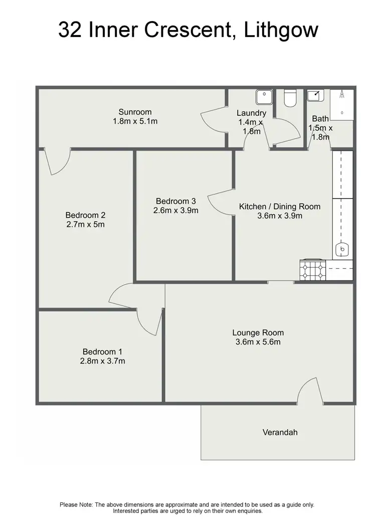 Floorplan of Homely house listing, 32 Inner Crescent, Lithgow NSW 2790