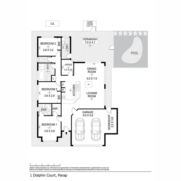 Floorplan of Homely house listing, 1 Dolphin Court, Parap NT 820