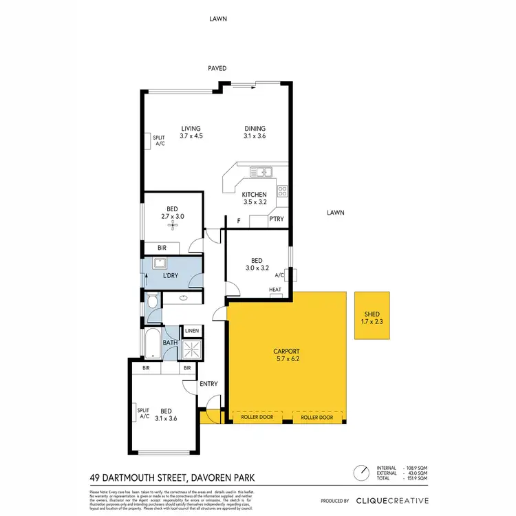 Floorplan of Homely house listing, 49 Dartmouth Street, Davoren Park SA 5113