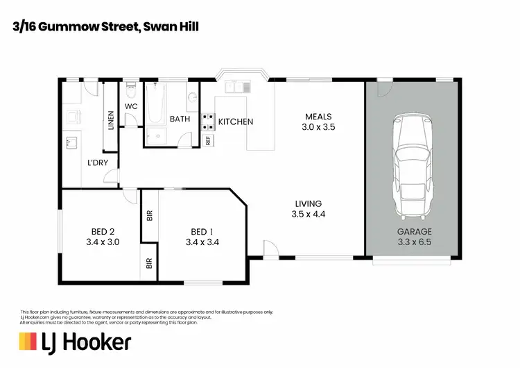 Floorplan of Homely unit listing, Unit 3/16 Gummow Street, Swan Hill VIC 3585