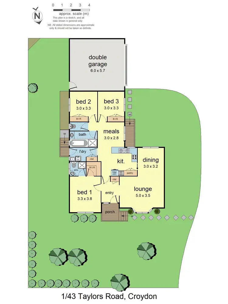 Floorplan of Homely unit listing, Unit 1/43 Taylors Road, Croydon VIC 3136
