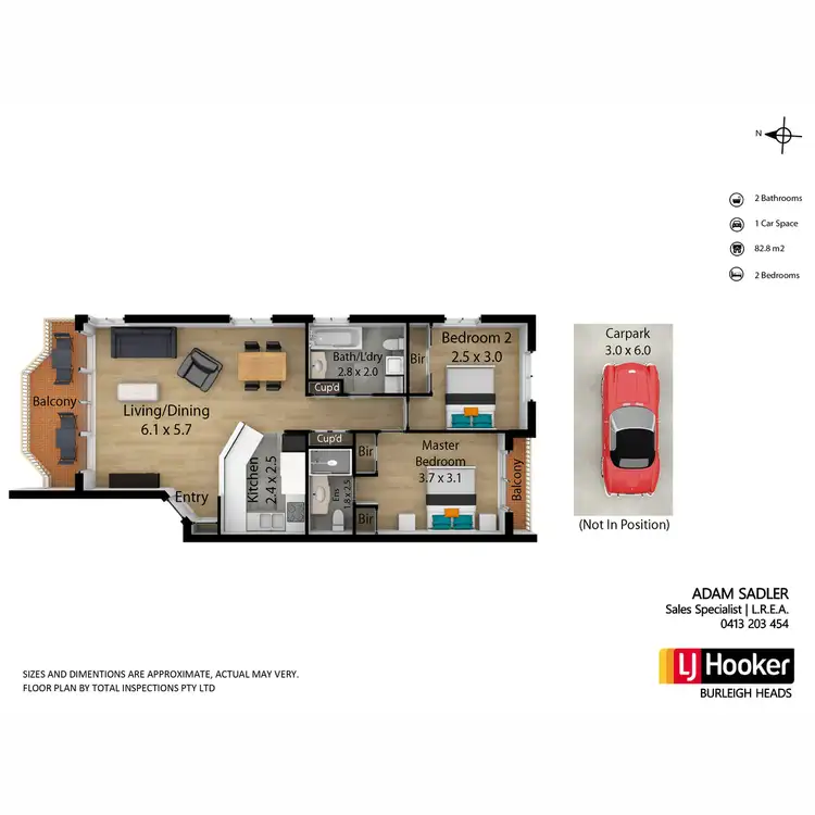 Floorplan of Homely apartment listing, 15/42 Beach Parade, Surfers Paradise QLD 4217