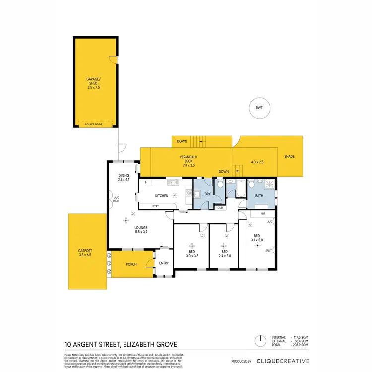 Floorplan of Homely house listing, 10 Argent Street, Elizabeth Grove SA 5112