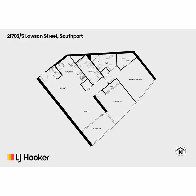 Floorplan of Homely apartment listing, 21702/5 Lawson Street, Southport QLD 4215