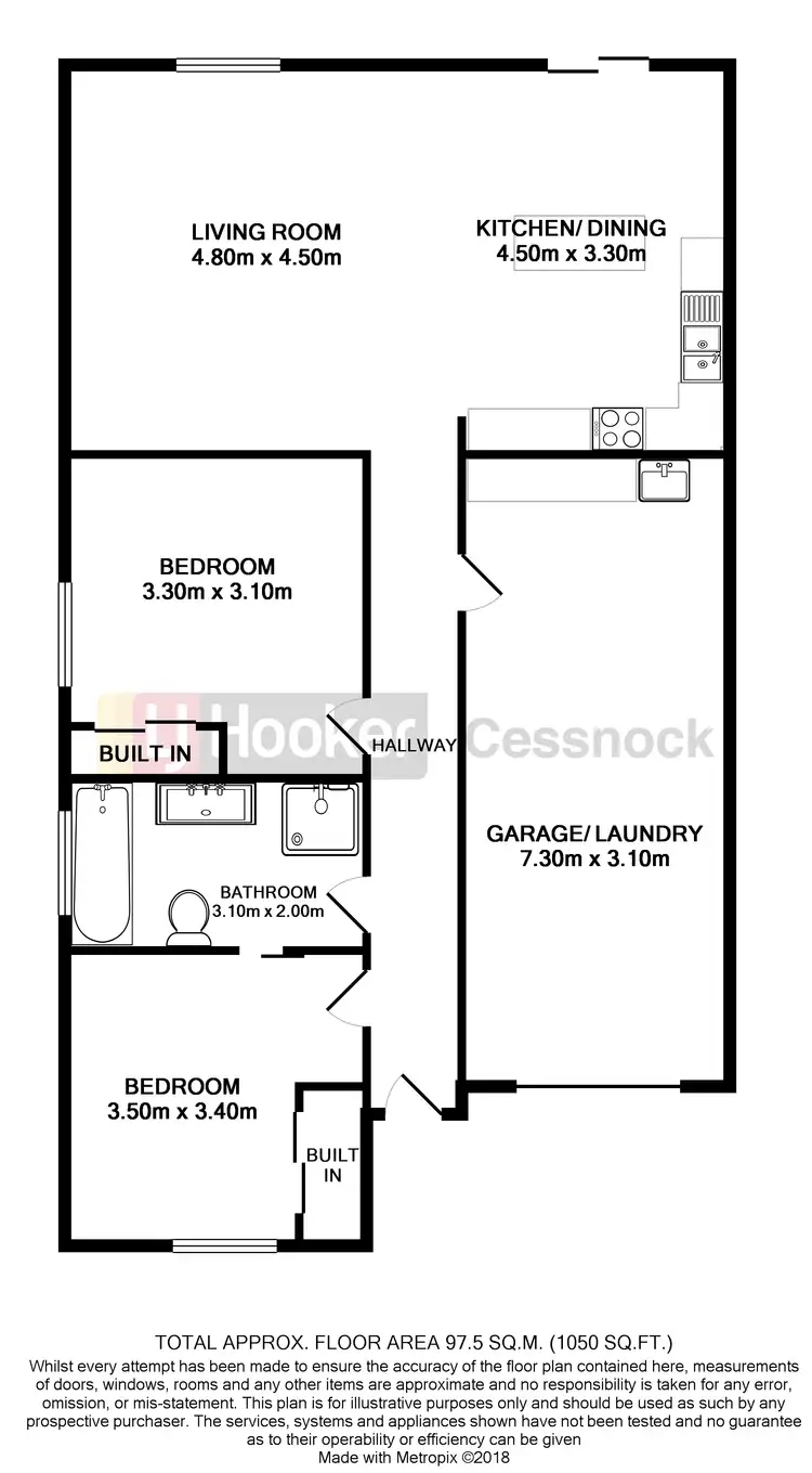 Floorplan of Homely unit listing, Unit 1/20 Northcote Street, Aberdare NSW 2325
