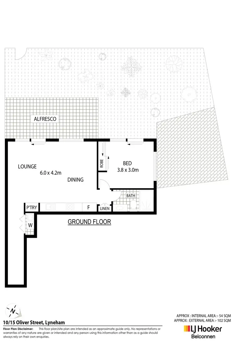 Floorplan of Homely apartment listing, 10/15 Oliver Street, Lyneham ACT 2602