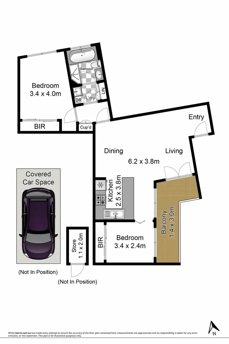 Floorplan of Homely unit listing, 20/73 Burns Bay Road, Lane Cove NSW 2066