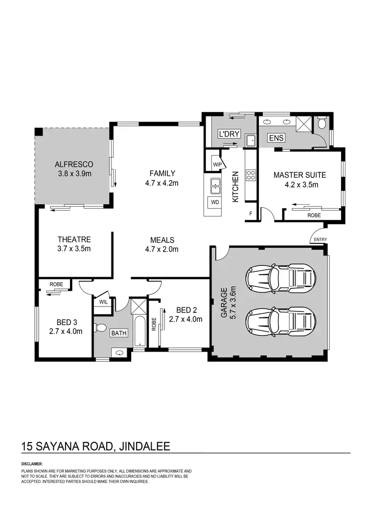 Floorplan of Homely house listing, 15 Sayana Road, Jindalee WA 6036