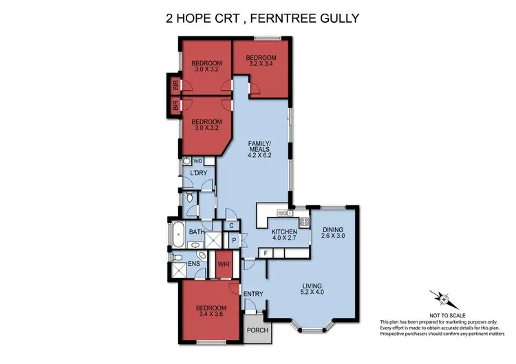 Floorplan of Homely house listing, 2 Hope Court, Ferntree Gully VIC 3156