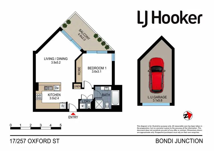 Floorplan of Homely unit listing, 17/257 Oxford Street, Bondi Junction NSW 2022