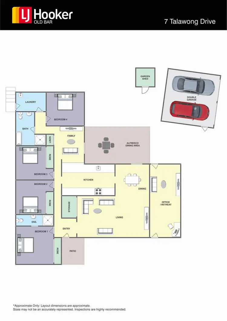 Floorplan of Homely house listing, 7 Talawong Drive, Taree NSW 2430