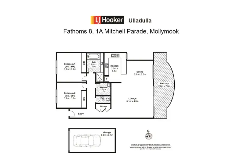 Floorplan of Homely unit listing, 8/1A Mitchell Parade, Mollymook NSW 2539
