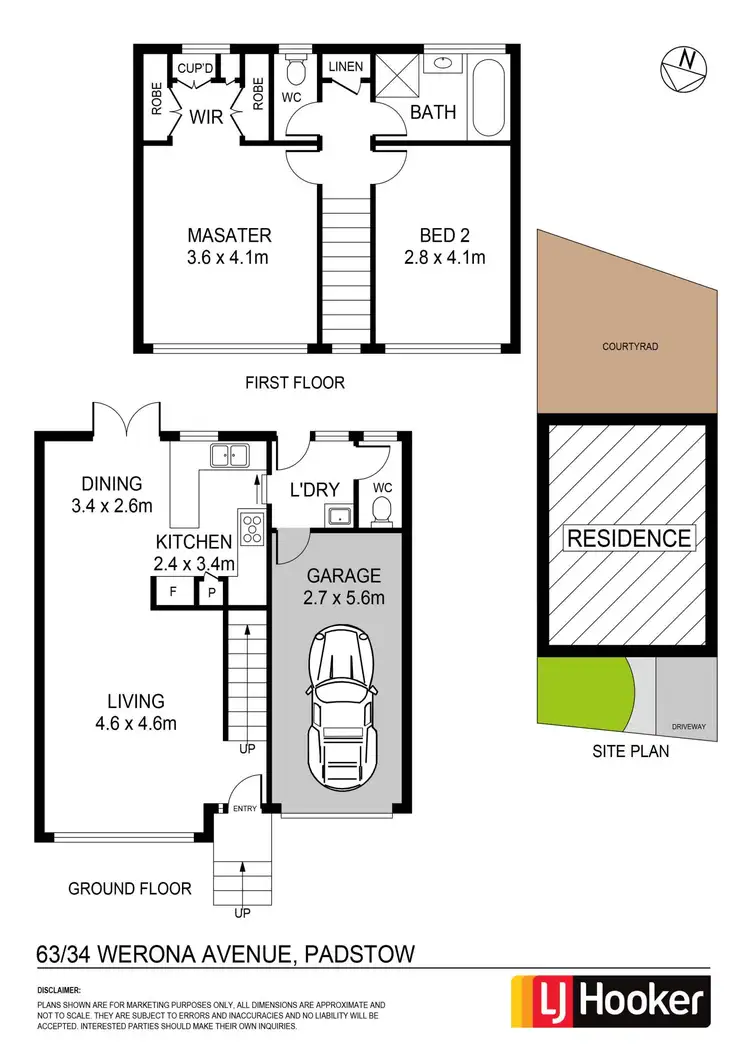 Floorplan of Homely townhouse listing, 63/34 Werona Avenue, Padstow NSW 2211