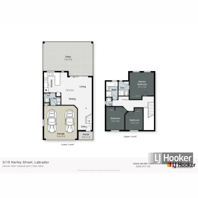 Floorplan of Homely villa listing, 3/15 Harley Street, Labrador QLD 4215