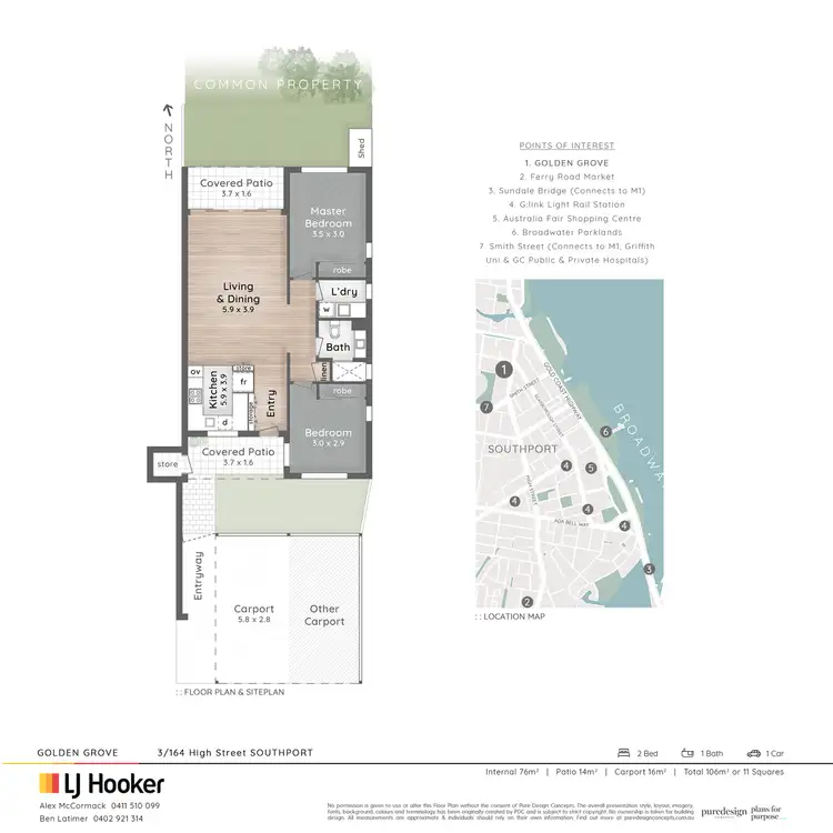Floorplan of Homely unit listing, 3/164 High Street, Southport QLD 4215