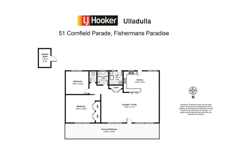 Floorplan of Homely house listing, 51 Cornfield Parade, Fishermans Paradise NSW 2539