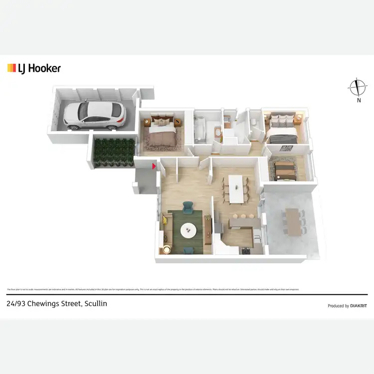 Floorplan of Homely townhouse listing, 24/93 Chewings Street, Scullin ACT 2614
