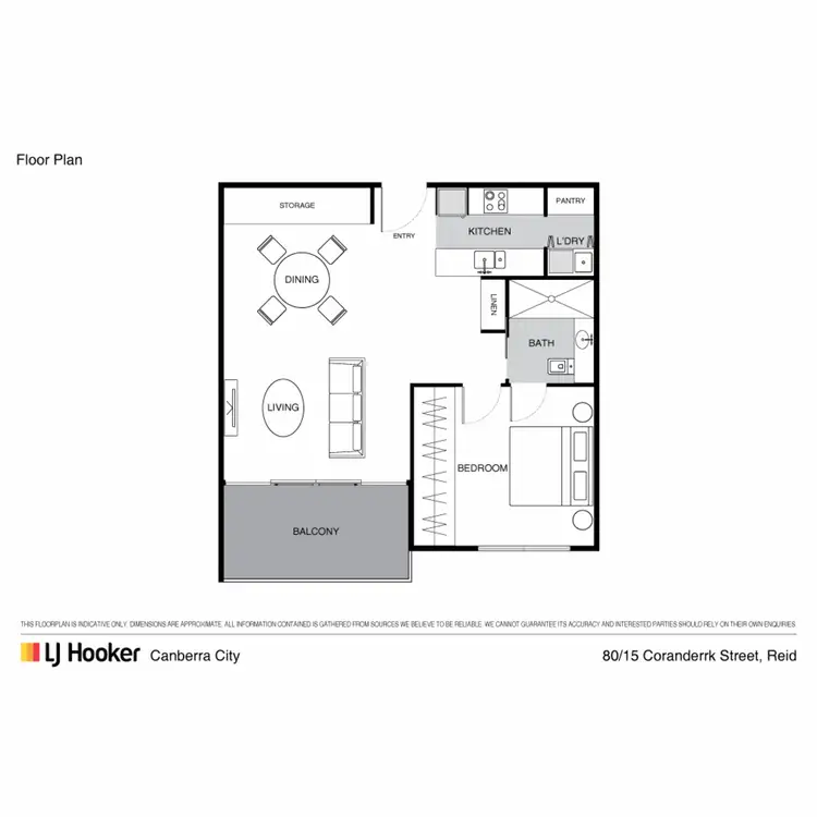 Floorplan of Homely apartment listing, 80/15 Coranderrk Street, City ACT 2601