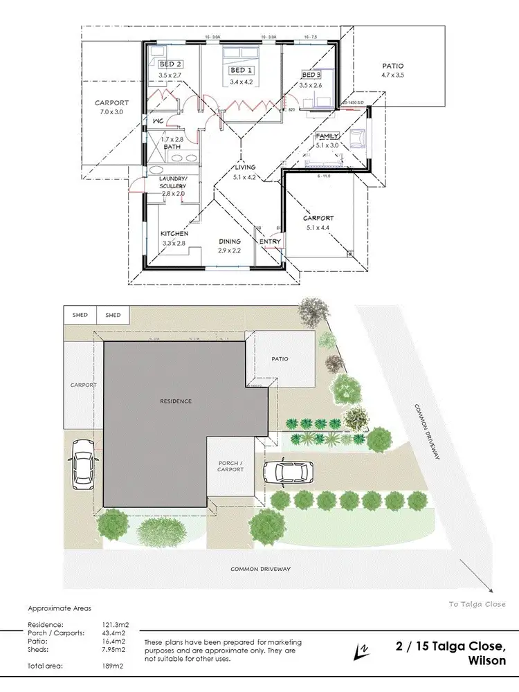 Floorplan of Homely villa listing, 2/15 Talga Close, Wilson WA 6107