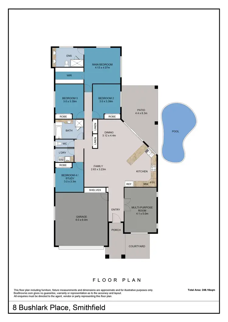 Floorplan of Homely house listing, 8 Bushlark Place, Smithfield QLD 4878