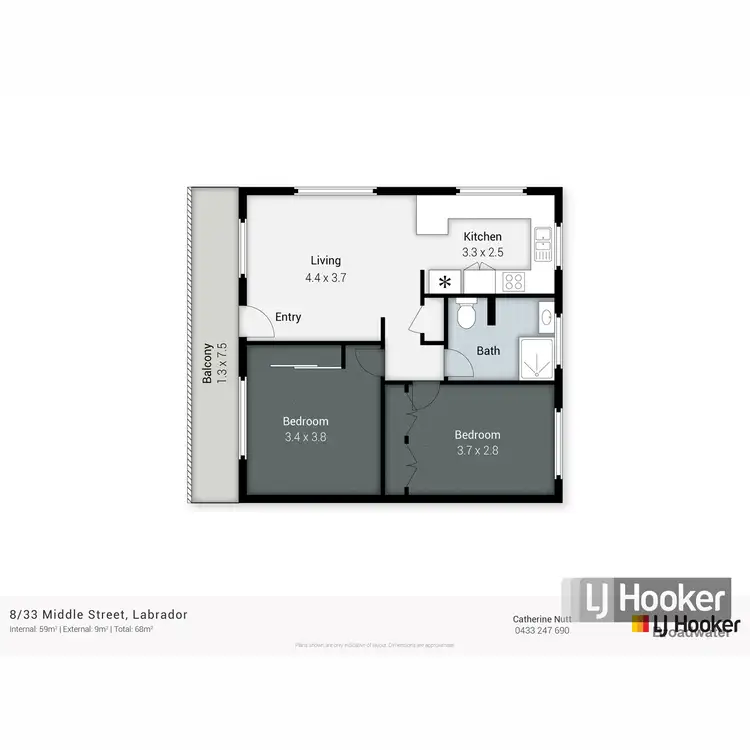 Floorplan of Homely apartment listing, 8/33 Middle Street, Labrador QLD 4215